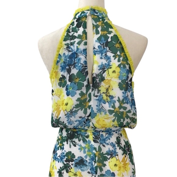 Lulus What A Wonder White Floral Print Halter Maxi Dress Size M - Picture 9 of 12